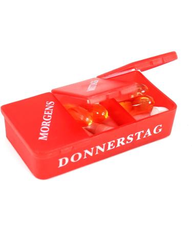 Com-Four 7-Day Drug Doser & Pill Organizer - Weekly Medication Box with 3 Compartments - Light Blue - Perfect for Morning Lunch Evening Doses - Buy Online on GoSupps.com
