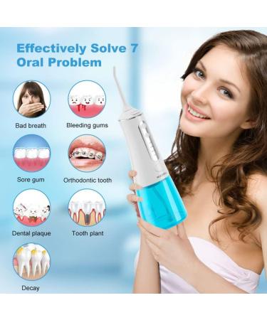 Water Flosser Cordless for Teeth - Rockwell 4 Modes Dental Oral Irrigator 6 Jet Tips 300ML Tank Rechargeable & Waterproof Ideal for Home & Travel - Buy Online on GoSupps.com