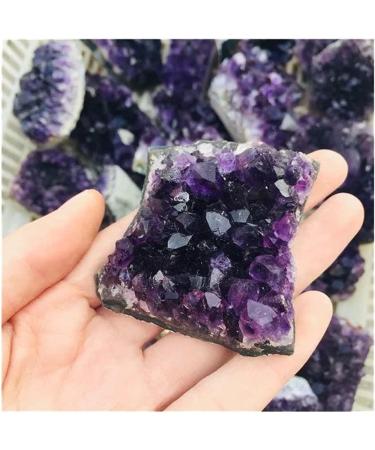 Purple Feng Shui Natural Amethyst Crystal Quartz Drusy Geode Cluster Stone Decoration Ornament ZJGIDTEM 1PC 40g-55g - Buy Online on GoSupps.com