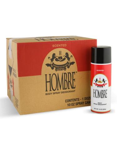 Hombre Red Deodorant Spray 10oz 283g With 80% More Product! (12 Pack) 10 Ounce (Pack of 12) - Buy Online on GoSupps.com