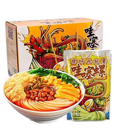 Liuzhou Luosifen 308g*10 bag Guangxi Specialty Screw Powder Liuzhou Rice Noodles hot and sour noodles hot and spicy rice noodles instant noodles (10 bag wa sai luo 308g) 10.00 g (Pack of 1) wa sai luo 308g