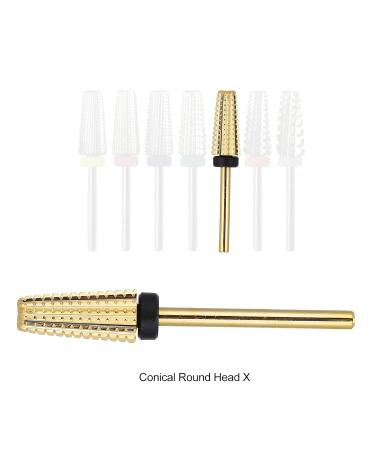 Wolfram Steel Nail Drill - Multifunction Conical Nail Polishing Accessories for Dead Skin Removal | High-Quality Round Head X #5 - Buy Online on GoSupps.com
