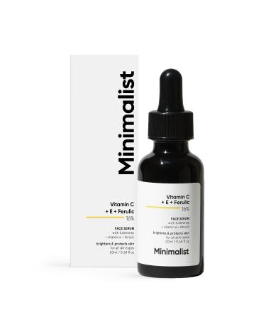 Minimalist 16% Vitamin C Serum With Vitamin E & Ferulic acid for Glowing Skin (20 ml)