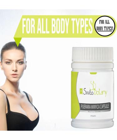 Organic Pueraria Mirifica Breast Enhancement Pills - Natural Breast Enlargement Capsules for Women | Firmness Elasticity & Improved Skin Hair & Nails - 120 Count - Buy Online on GoSupps.com