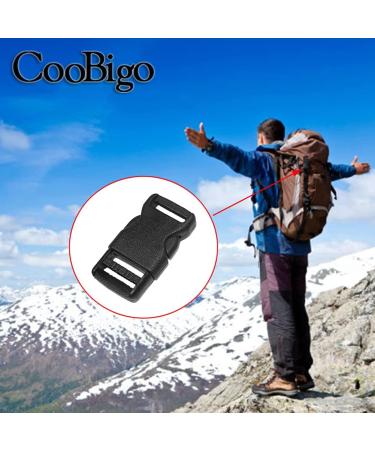 10pcs 1/2"(12.5mm) Side Release Buckles Plastic Black Quick Adjustable Buckle For Backpack Strap DIY Pets Collar Accessory - Buy Online on GoSupps.com