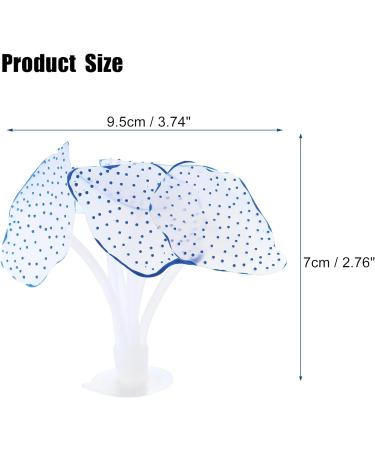 VOCOSTE Silicone Glowing Aquarium Simulation Coral with Sucker Blue 1Pcs - Buy Online on GoSupps.com