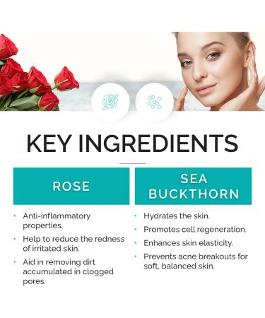 Sea Beauty Hydrating Rose Water Toner Face Mist with Sea Buckthorn 8 Fl Oz - Buy Online on GoSupps.com