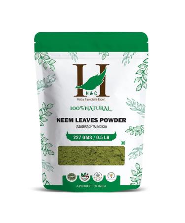 H&C Natural Neem Leaves Powder, 227 Grams (1/2 lb)