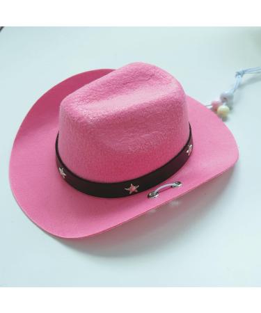 Awocan Pink Cowboy Hat & Bandana Set for Dogs & Cats | Perfect Pet Costume Cosplay & Vacation Accessory - Buy Online on GoSupps.com