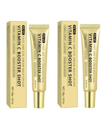 2PCS Vitamin C Booster Serum Brightens Skin Tone Vitamin C Shot Serum with Glutathione Niacinamide and Vitamin E for Glow Skin 30g