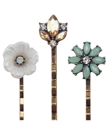 6PCS Vintage Rhinestone Hair Pins for Women - Elegant Bobby Clips for Styling - Retro Hair Accessories - Buy Online on GoSupps.com
