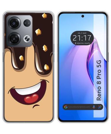 Tumundosmartphone Silicone Case for Oppo Reindeer 8 Pro 5G Chocolate Ice Cream Design