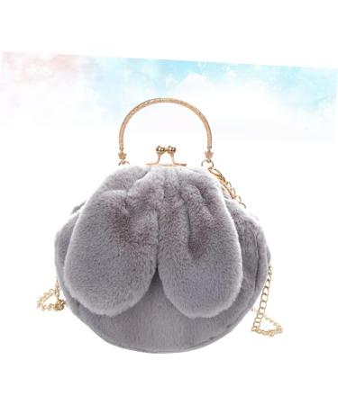 Alipis 2 Pcs Single Shoulder Bag Crossbody Bag Metal Chain Bag Plush Bag Handbag Fur Bag Messenger Bag Wild - Buy Online on GoSupps.com
