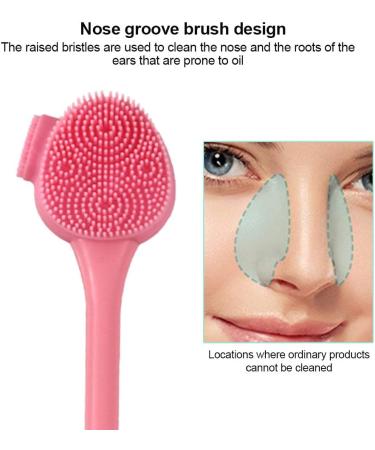 Rongweiwang Double Head Silicone Facial Cleaning Brush - Pink Fish Form Facial Massager & Peeling Tool - Perfect for International Skincare - Buy Online on GoSupps.com