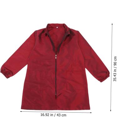 FRCOLOR Hairstylist Work Clothes Clothing Work Dress Dog Grooming Workwear Barber Apron Pet Grooming Work Wear Grooming Clothes Red Uniform Men and Women Hair Dye Nylon Polyester - Buy Online on GoSupps.com