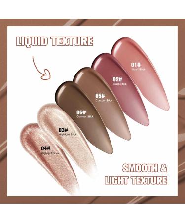 Highlighter Beauty Wand Blush Highlighter Stick Cream Makeup Blushes Cream Blushes For Cheeks Liquid Contouring Face Contouring Makeup Blushes Blush Stick Highlighter Stick - Buy Online on GoSupps.com