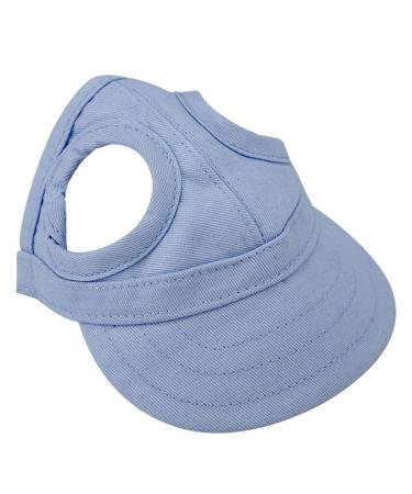 Adjustable Pet Dog Baseball Cap Sport Cap Hat Outdoor Hat Sun Protection Baseball Cap Visor Design Dog Sport Hat with Ear Holes(L-Blue) L Blue