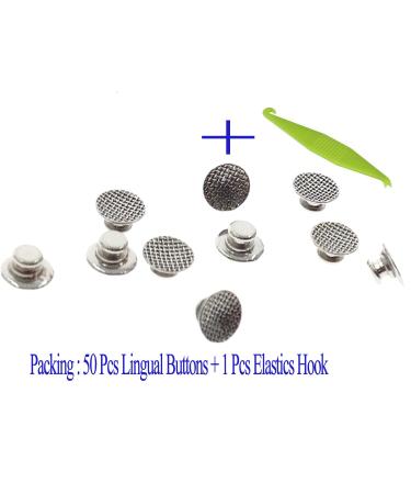 50 Pcs Dental Orthodontic Lingual Buttons - Bondable Round Mesh Base - Buy Online on GoSupps.com