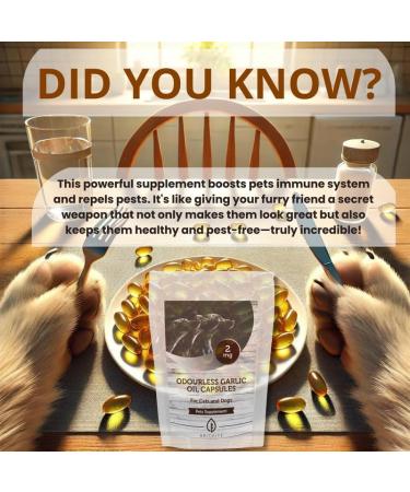 Odorless Garlic Oil 2 mg for Pets - Premium Supplement 30 - Buy Online on GoSupps.com