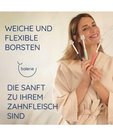 Balene Double-Sided Toothbrush - Deep Clean Rotating Handle Antibacterial Filaments | Aquamarine - Buy Online on GoSupps.com