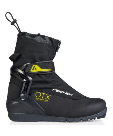 FISCHER Unisex Winter Sports Skiing Snow Protection Hinged Cuffs Secure Fit Warm Lace Up OTX Adventure Boots Black 44