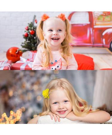 40PCS 2 Chiffon Flower Hair Bows Clips for Girls - Set of 20 Pairs - Buy Online on GoSupps.com