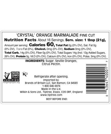 TIPTREE Marmelade Orange Crystal Ecorce Fine 340 g - Buy Online on GoSupps.com