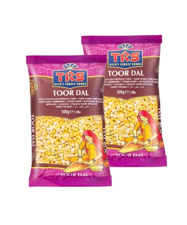 TRS Toor Dall Plain | 500G | Toor dal | High Fibre | High Protein | Natural | Gluten Friendly | Indian Origin (Pack of 2)