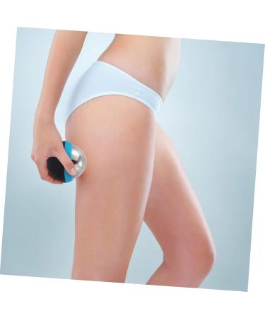 Gleavi Stainless Steel Massage Ball - Manual Face Massage Roller Tool for Cryotherapy & Relaxation | 8.3x7.5x7cm Blue - Buy Online on GoSupps.com