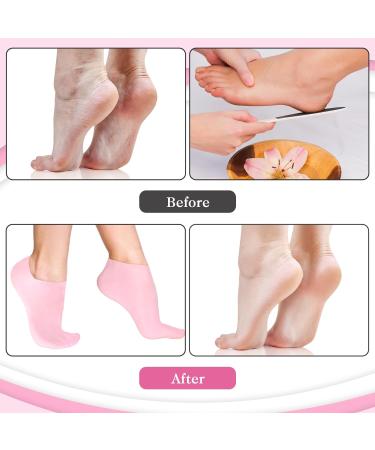 Sibba 2 Pairs Silicone Moisturizing Gloves and Socks Spa Gel Hydrating Gloves for Overnight Bedtime Heal Eczema Sleeping Lotion Hand Treatment Gloves Socks Repair Rough Cracked Dry Chapped Skin - Buy Online on GoSupps.com