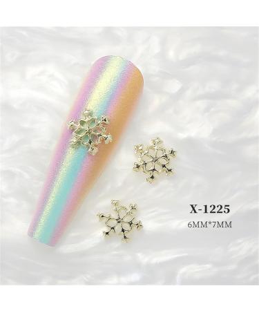 Stand Out With 10pcs 3D Art Alloy Snowflake Embellishments Fashionable Decorations X1231 - Buy Online on GoSupps.com