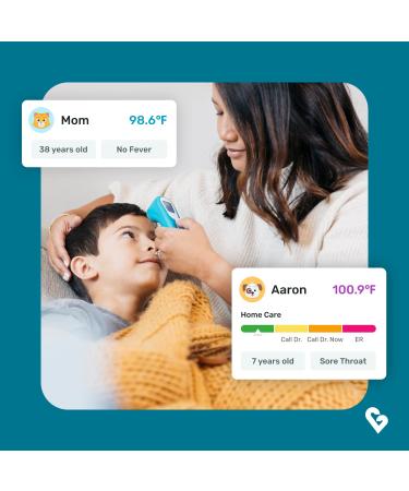Kinsa QuickScan Smart Thermometer - Contactless Forehead Thermometer for Family Health Tracking - Buy Online on GoSupps.com