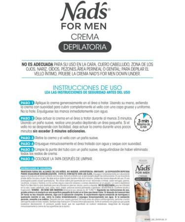  Nad's For Men Nad's For Men Hair Removal Cream for Men's Body Chest Back Legs and Arms 200 ml - Buy Online on GoSupps.com