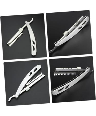 Beaupretty Foldable Razor Holder - Stainless Steel Manual Barber Razor Stand | Rustproof Metal Razor Bracket for Hairdressers - Buy Online on GoSupps.com