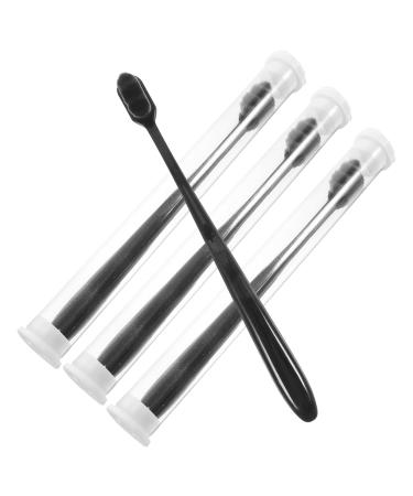 Frcolor 4 pieces - resistant toothbrush with soft bristles foldable children's toothbrush with soft bristles light travel toothbrushes for adults 1 piece (1 -pack) black