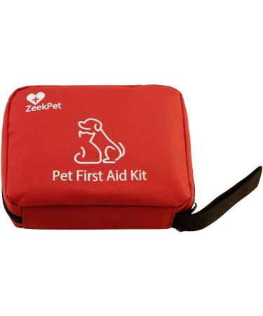 ZeekPet First Aid Kit for Dogs and Cats - Trauma Kit with Self Adhering Bandage, Styptic Pencil, Ointment, Pill Box, Emergency Blanket - Travel Essential for Pet Safety - Buy Online on GoSupps.com