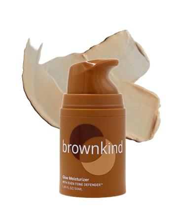 brownkind Glow Moisturizer Hydrating Cream with Niacinamide & Squalane Smooth Texture Radiant Finish Ideal for Melanin-Rich Skin 50ml
