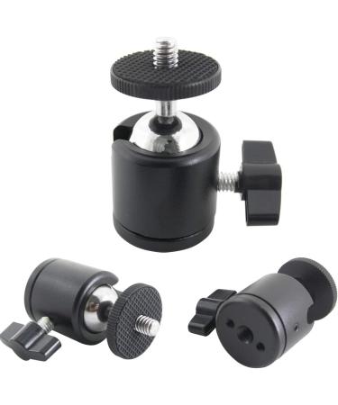 EXMAX 360 Swivel Mini Tripod Ball Head for DSLR Camera and Camcorder - Aluminum Alloy, 1/4 Screw Mount Base - Ideal for Hiking, HTC Vive - Black - Buy Online on GoSupps.com