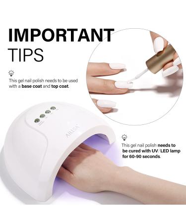 AILLSA Milky White Gel Nail Polish - 15ml Nude Milky Soak Off UV Gel Polish | Quick Dry Transparent Jelly Gel Nail Polish for Long Lasting Manicure DIY at Home - Buy Online on GoSupps.com