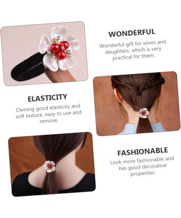 FOMIYES hair accessories hair rope hair ties for women pearl hair tie Premium Hair Scrunchies Multi- scarves for women Petal Hair Tie the flowers Synthetic Shell Flower Resin ponytail Miss - Buy Online on GoSupps.com