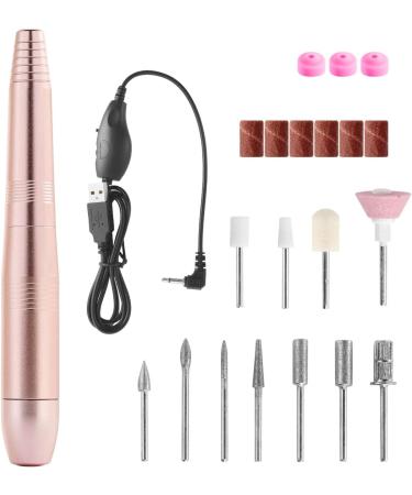 Yuehuam Professional Electric Nail Drill Set 11 in 1 20000 RPM Portable USB Pen Type Nail Drills for Acrylic Nails Manicure Pedicure Polishing Shape Tools Kit for Home Salon Use(Champagne Gold) - Buy Online on GoSupps.com