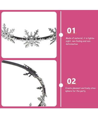 Frcolor Silver Christmas Snowflake Headband - Adorable Glitter Hair Bands for Kids & Girls | Party Favors & Supplies - Buy Online on GoSupps.com