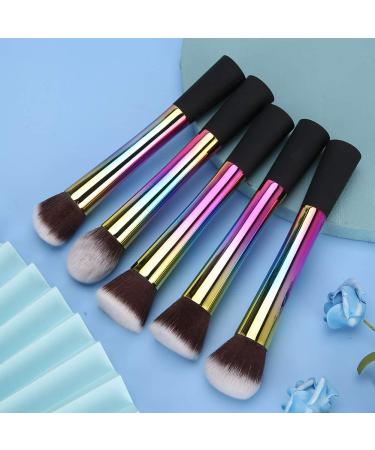 Tyenaza 5Pcs Portable Makeup Brush Set | Face Blush Powder Brushes for Women | Beauty Tools for Flawless Makeup - Buy Online on GoSupps.com