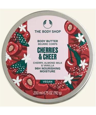 The Body Shop Cherries & Cheer - Cherry Almond Milk & Vanilla 200ml Body Butter - Vegan - Buy Online on GoSupps.com