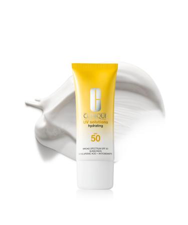 Clinique UV Solutions Sunscreen Broad Spectrum SPF 50 With Antioxidants | In Mattifying & Hydrating Formulas | No White Cast | Safe For Sensitive Skin 1.3 Fl Oz Hydrating With Hyaluronic Acid
