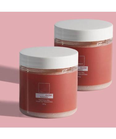 Face Glow Exfoliator Sugar Facial Scrub Organic Face & Body Scrub for Smoother Skin 2 Pcs