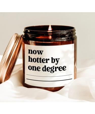 Generic Now Hotter by One Degree Candle Graduation Gift Masters Degree Gift Cream