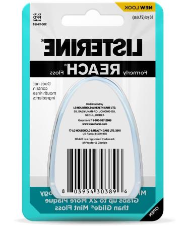 Listerine Ultraclean Waxed Mint Dental Floss - 30 Yards | Plaque Removal & Gum Protection | Shred-Resistant for Thorough Cleaning - Buy Online on GoSupps.com