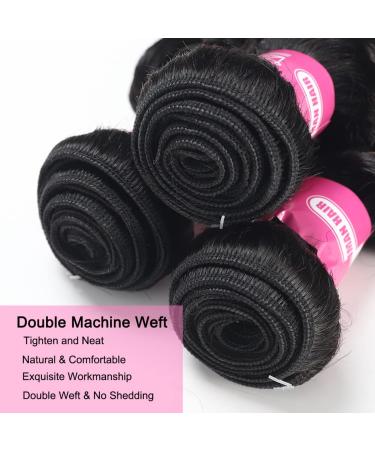 20 Deep Wave Brazilian Human Hair Bundle | 10A Unprocessed Virgin Weave | Natural Black Color | Wavy & Wet | Double Weft Extension - Buy Online on GoSupps.com