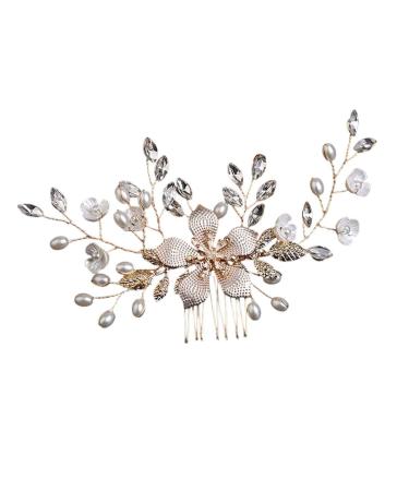 New 2025 Hair Combs Wedding Hair Clips Fashion Crystal Flower Headdress Hairpin For Diadem Pearls Headpiece Barrettes New For Jewelry Fashion Accessories Creative Gift